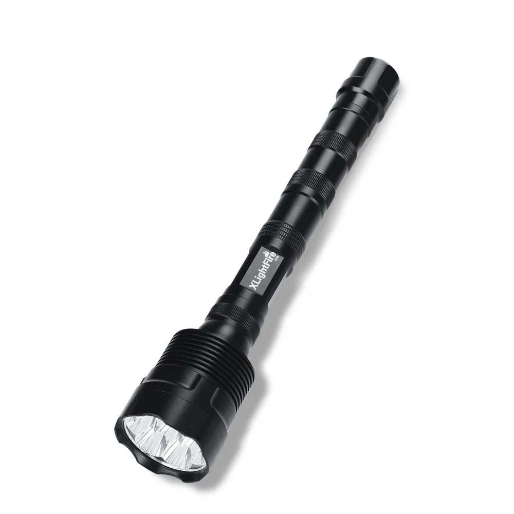 XLightFire 25000 люмен 10x CREE XML T6 5 Режим 18650 супер яркий светодиодный фонарик черный 18650 аккумулятор 5 режимов задний переключатель