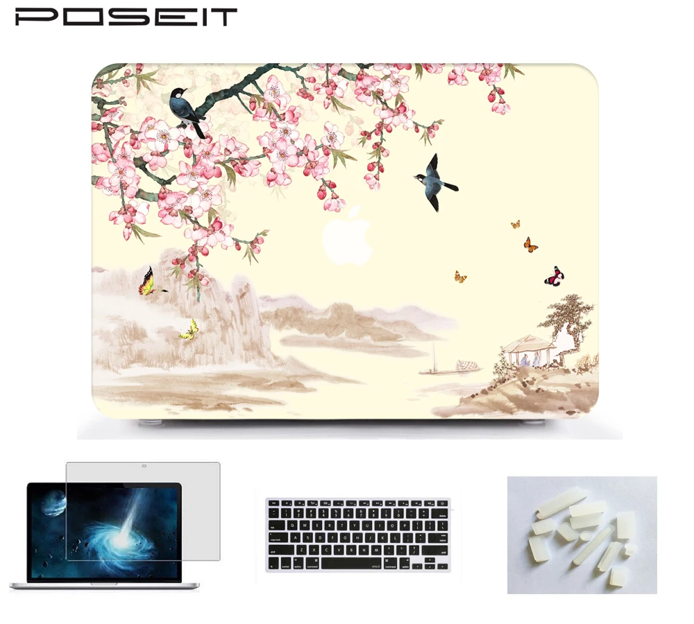 Жесткий чехол для ноутбука с принтом 2018 нового Macbook Pro Retina 12 13 15 Air A1932 Touch Bar