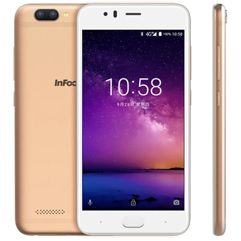 Мобильный телефон Infocus A3 4G FDD LTE Android 7,0 MT6737W четырехъядерный 5," 1280x720 2G ram 16G rom 13MP - Цвет: Gold