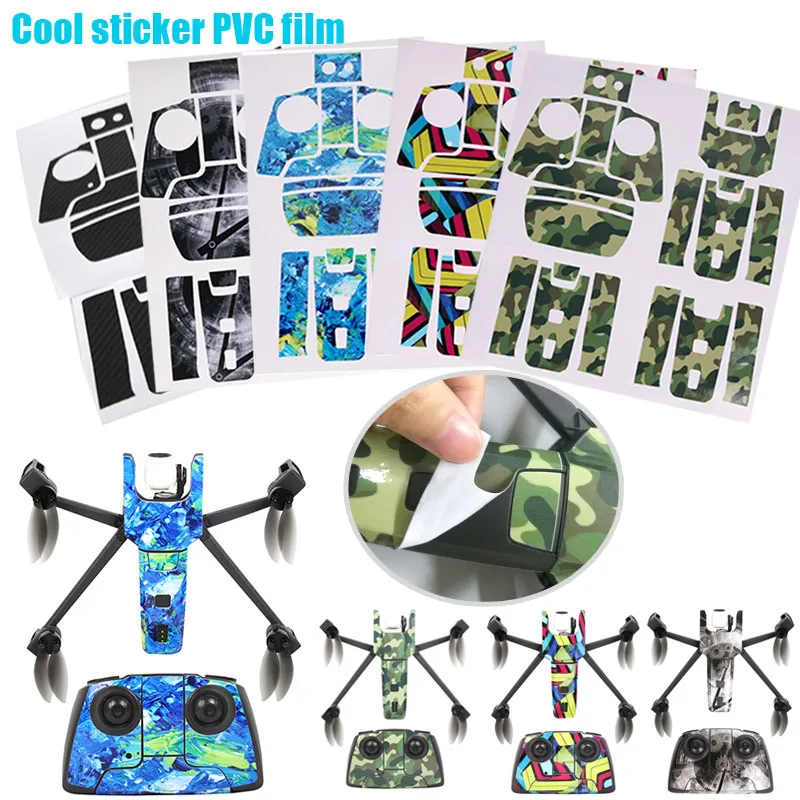 Drone Sticker Remote Control Cool PVC Protective Film Drone Body Sticker for Parrot Anafi YH-17