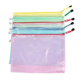 

345mm x 242mm Office A4 File Paper Pocket Holder Bag Assorted Color 5 Pcs
