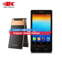 Original lenovo A588T MTK6582 Quad Core Flip Phone Smartphone 512MB RAM 4GB ROM Dual Sim 4.0 Inch 5MP camera Russian language