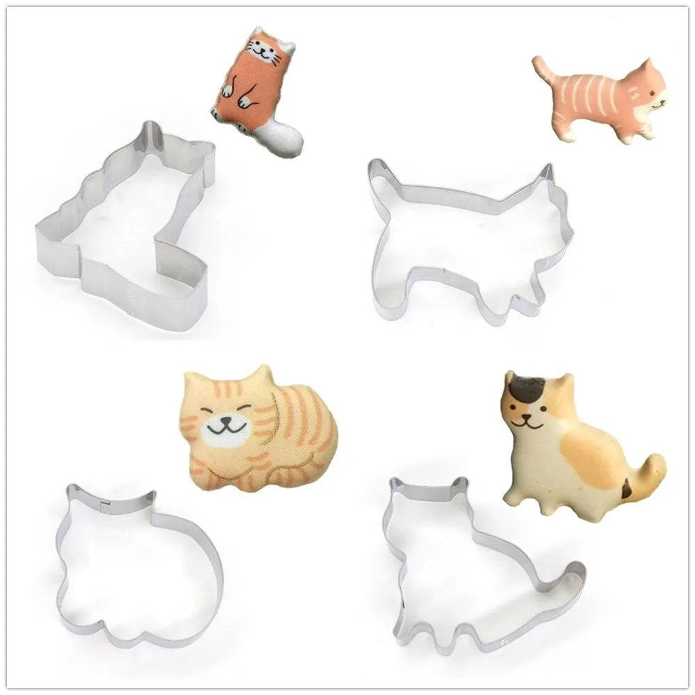 

3D DIY Cat Shape Cake Decorating Fondant Cutters Tool,Cartoon style Cake Biscuit Baking Mold,Direct Selling #F