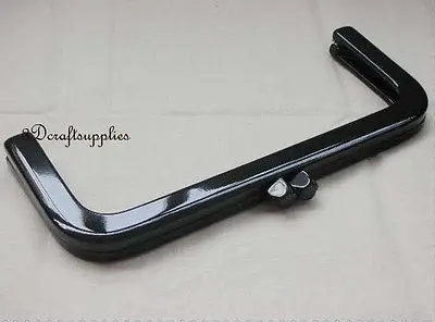 

Purse frame 10 inch x 4 inch ( 25.5 cm x 10 cm ) black Acrylic Resin B83