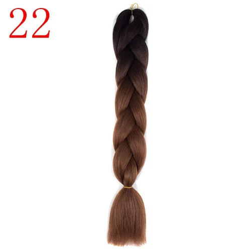 MERISIHAIR, 24 дюйма, Омбре, розовый, блонд, красный, синий, плетеные волосы, синтетические, вязанные волосы для наращивания, огромные косички, прически - Цвет: #17
