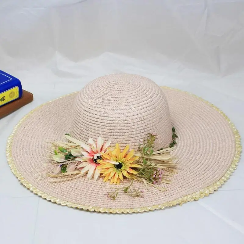جديد زهرة القش قبعة الشمس الفتيات الأزياء واسعة بريم الصيف قبعة واقية من الشمس سيدة السفر أغطية الرأس شاطئ كاب الفاتحة بنما قبعة الشمس جديد زهرة القش قبعة الشمس الفتيات الأزياء واسعة بريم الصيف قبعة واقية من الشمس سيدة السفر أغطية الرأس شاطئ كاب الفاتحة بنما قبعة الشمس