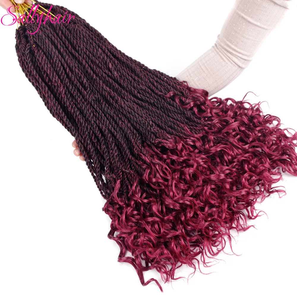 Senegal Twist Braids Extensions Ombre Braiding Hair Crochet Braids Mixed Color (23)_