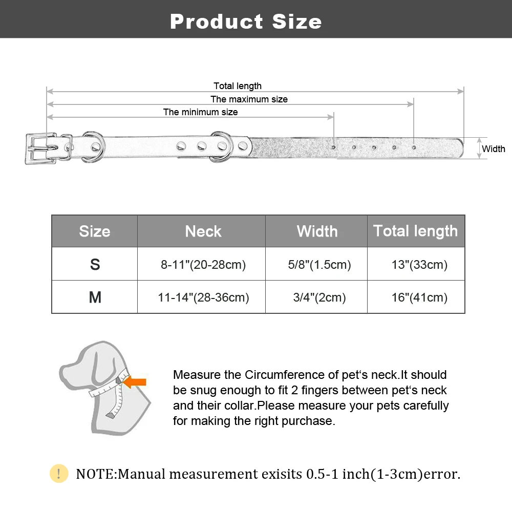Ошейник для собак, ошейники для питомцев из натуральной кожи, аксессуары, регулируемые для маленьких средних собак, кошек, Мопсов, биглей, товары для домашних животных, Petshop s m
