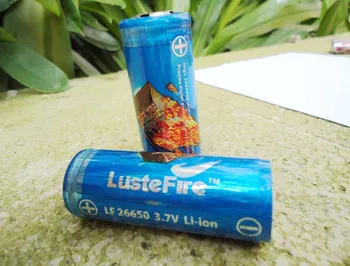 

2Pcs/lot 3.7V 5000mAh LusteFire 26650 Rechargeable Li-ion Battery