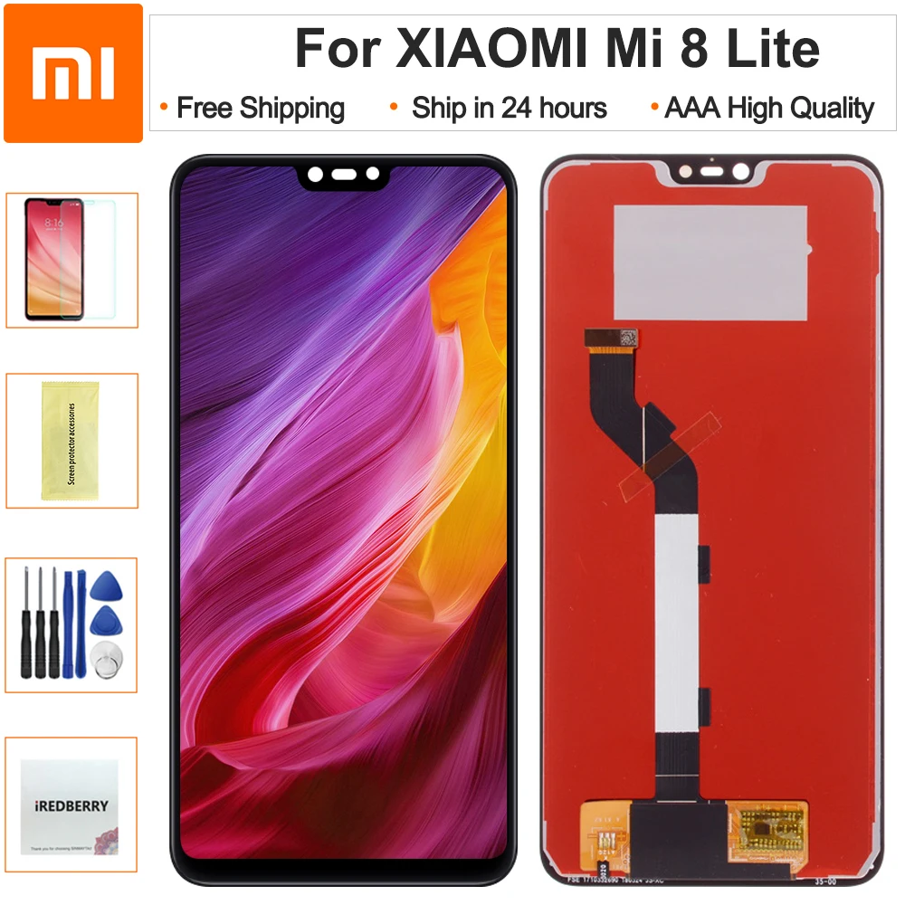 6,2" ЖК-дисплей AAA для Xiao mi 8 lite mi 8 Youth ЖК-дисплей сенсорный экран mi 8x mi 8x дигитайзер сборка Замена Черный