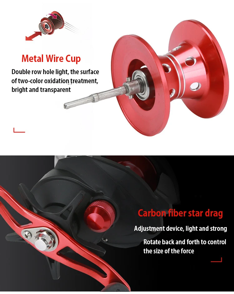 Carretel de Arremesso Carretel de Pesca 12 + 1bb Fddl Vissen Mosca Fundição Esquerda - Mão Direita Carpa Enfrentar Carretilha Pesca Gota Água 8.1: 1 18 Esporte e Lazer