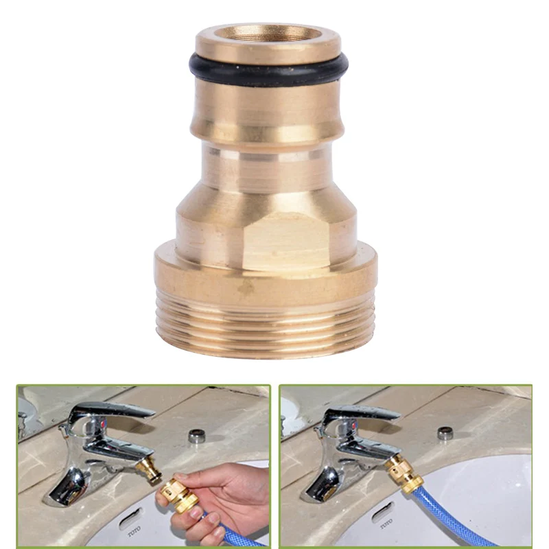 

Home Water Pipe Quick Connector Copper Adaptor Car Washing Garden Hose Spray Tap Nozzle LBShipping