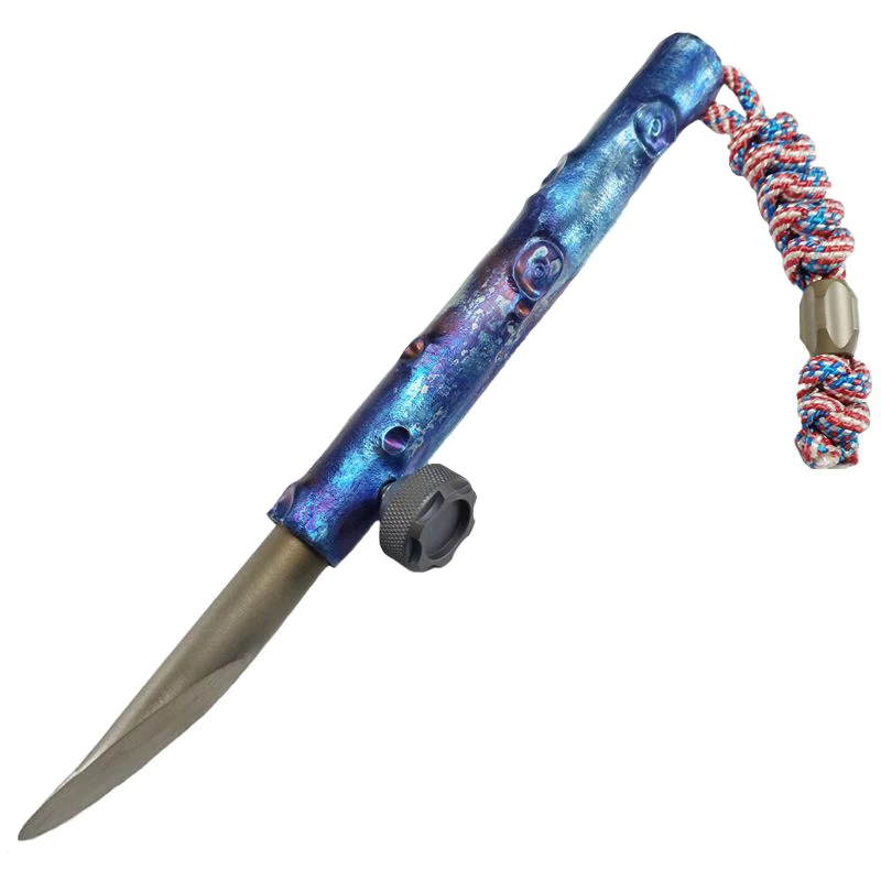 Titanium Tactical Cool Stick Gun Bolt K Stick Knife EDC Bamboo Self