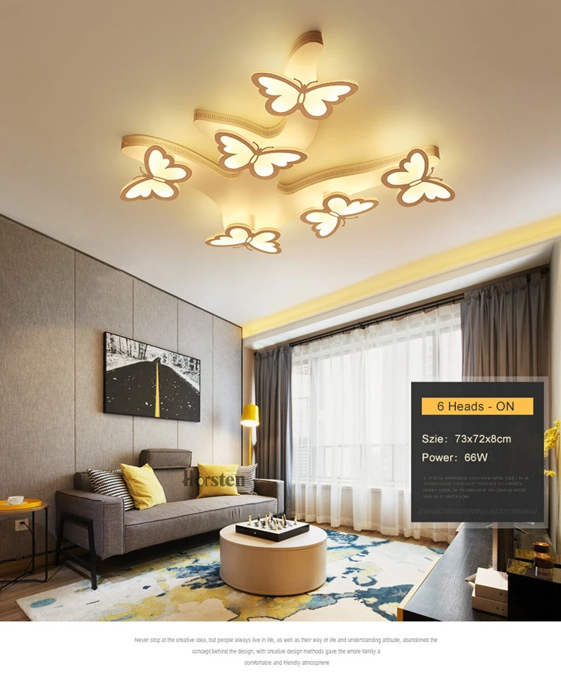 Modern LED Chandelier For Living Room Bedroom Home AC110-240V Butterfly Led Ceiling Chandelier Lamp Brightness Dimmable (3)
