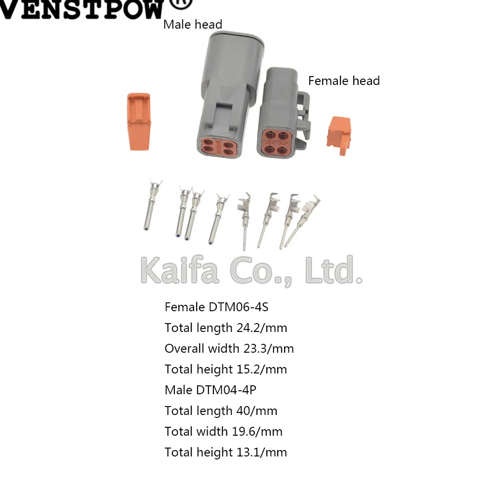 30 комплектов Deutsch DTM 2-12 P DTM06-2S 3 S 4S DTM04-2P 3 P 4 P 6 P 8 P 12 P 20-24AWG водонепроницаемый разъем с штырьками автомобильный герметичный разъем