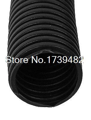 Tubo corrugado plástico fuelle tubo tubo manguera 1.378 in diámetro  exterior 17.4 ft largo negro (Tubos de fuelle de tubo corrugado de plástico  1.378
