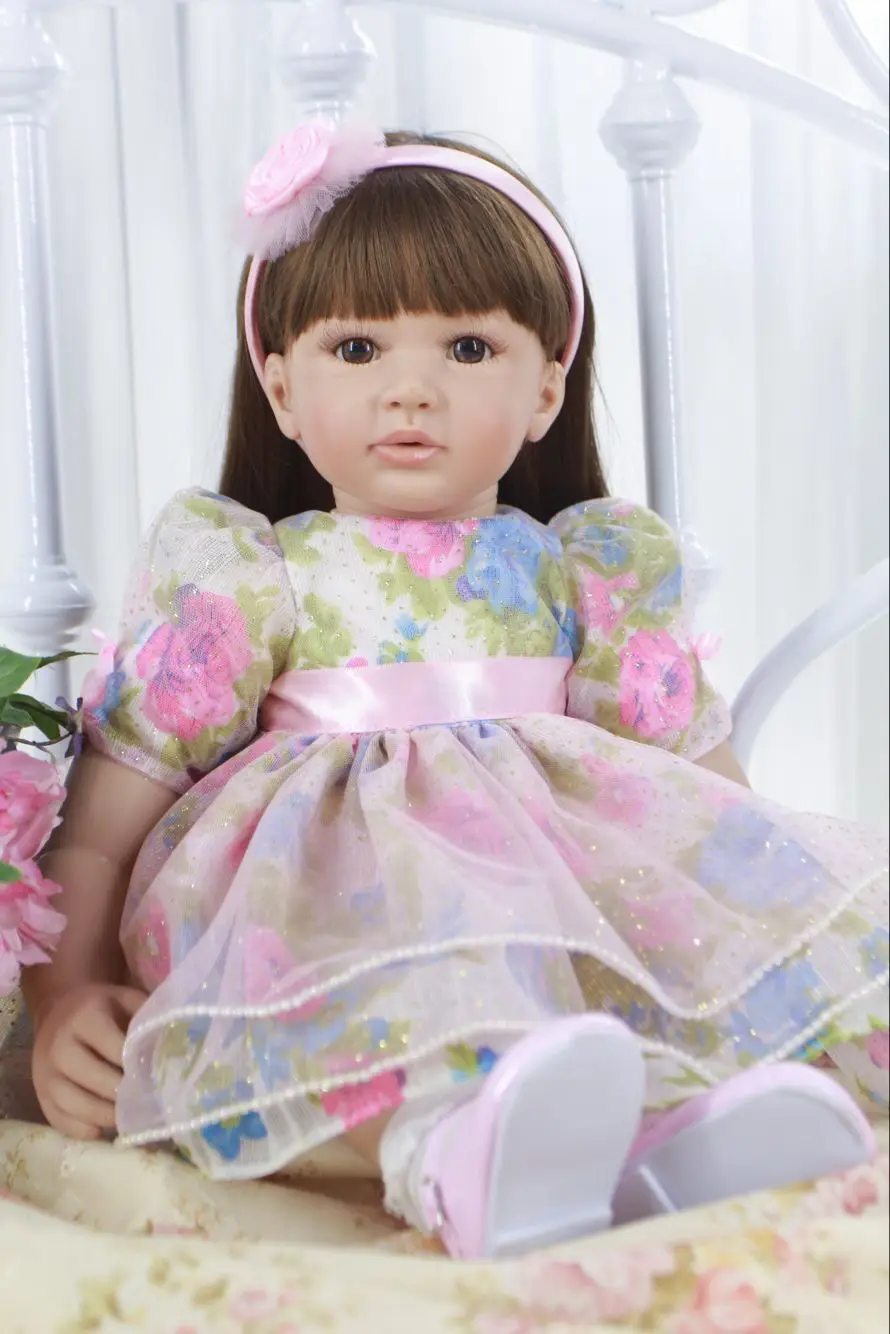 

60cm Silicone Reborn Baby Doll Toys 24inch Vinyl Beautiful Toddler Princess Girls Babies Dolls Kids Birthday Gift Play House Toy