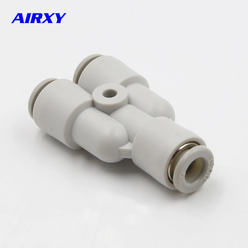

100pcs "Y" Pneumatic Connector PY4 PY6 PY8 PY10 PY12 Tee Union Push In Fitting for Air Pipe joint OD 4 6 8 10 12MM