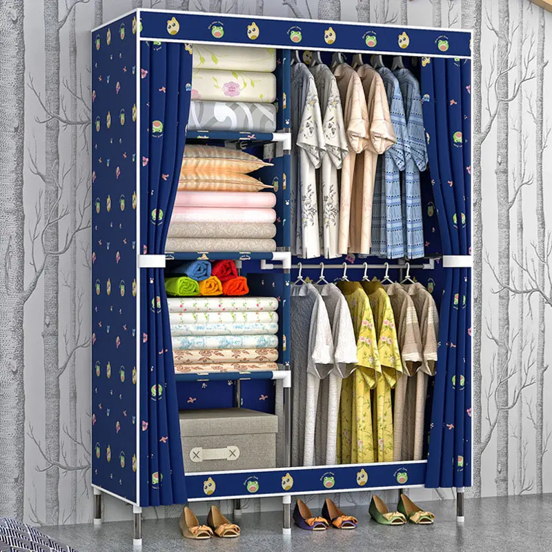 GIANTEX Тканевый шкаф для одежды, тканевый складной портативный шкаф для хранения, шкаф для спальни, мебель для дома - Цвет: W0149S4