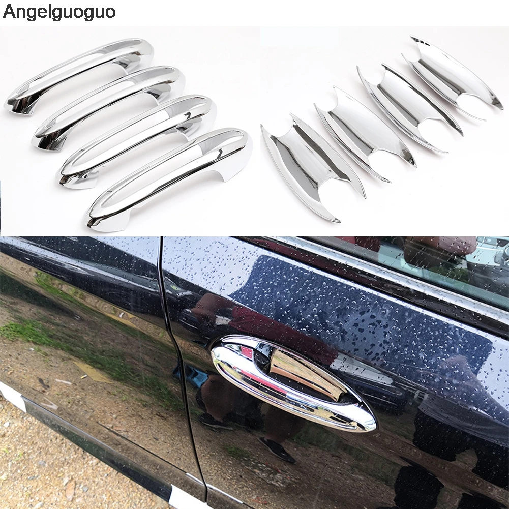 Chrome ABS Styling Door Side Handle Bowl Cover Sticker Trim Decoration Accessories  For BMW 5 Series G30 G38 2017 2018