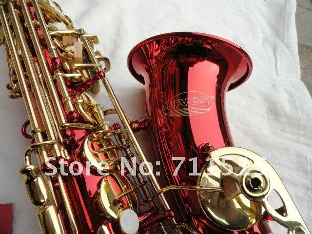 

OVES Special Alto Eb Tune Saxophone E-Flat Professional Students The Big Red Lacquer Gold Plated Pearl Buttons Sax With Case
