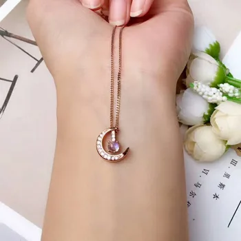 

Fidelity natural 4mm blue moonstone (lovers of stone) pendants s925 sterling silver fine jewelry gift for women natural gemstone