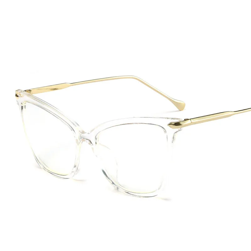 Elbru модные квадратные очки оправы для очков женские мужские трендовые стильные брендовые кошачьи глаза оптические очки Oculos De Grau Feminino - Цвет оправы: Clear