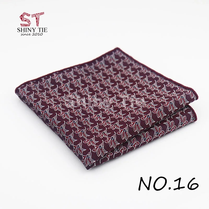 Yiyanyang Для мужчин узкие Paisley Pocket Square полиэстер цветок синий серый зеленый Цвета 25*25 см Hanky тонкий жених Костюмы