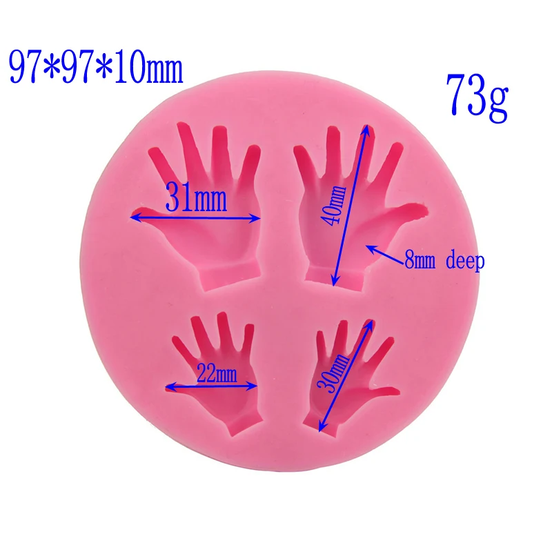 Детская ножка 3d силиконовая форма маленькая силиконовая форма руки украшение торта формование Diy Инструменты для выпечки Ремесленная продукция трафарет