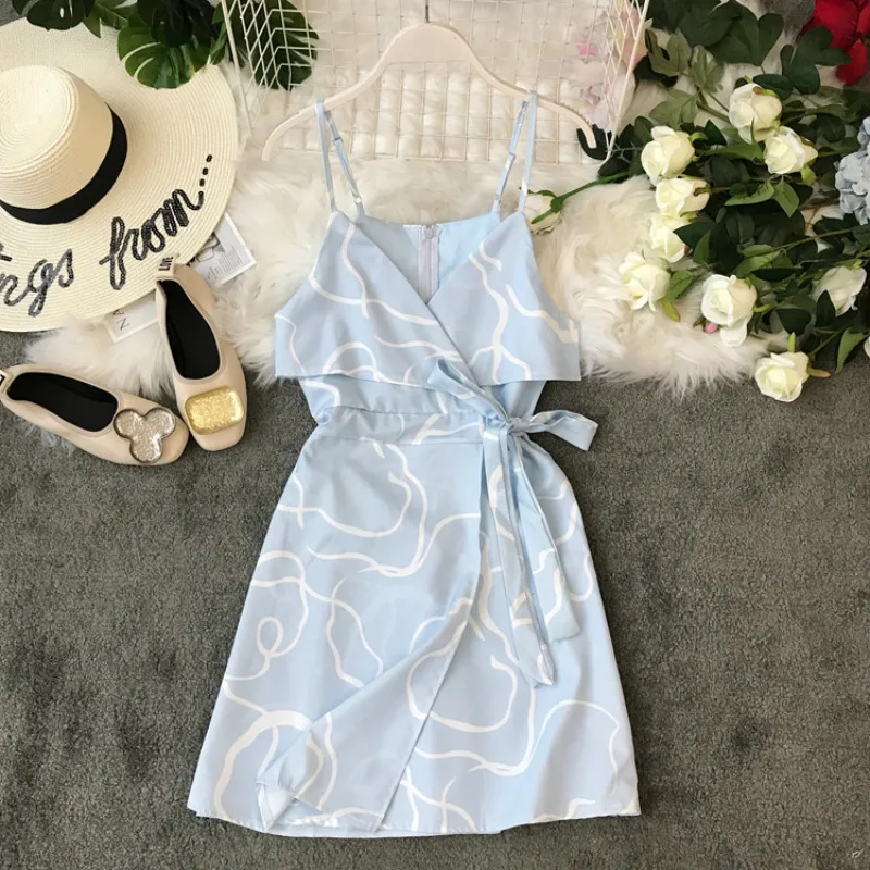 Летнее платье Boho пляжное для женщин одежда 2020 элегантное без рукавов с открытыми