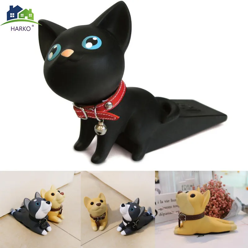 Home Decoration Cute Cartoon Dog Door Stopper Holder Bull Terrier PVC