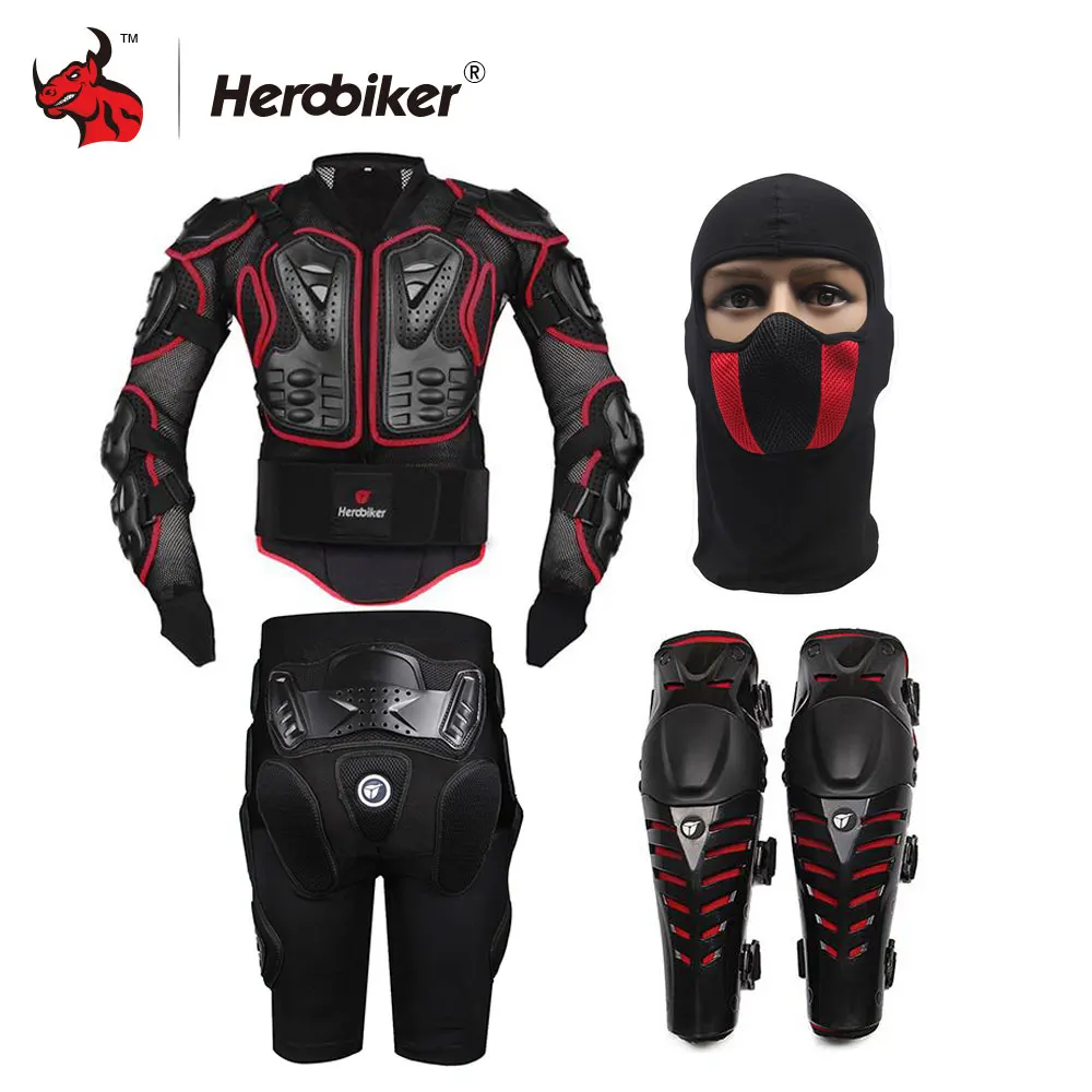 HEROBIKER Red Motorcycle Body Armor Motocross Armour Motorcycle