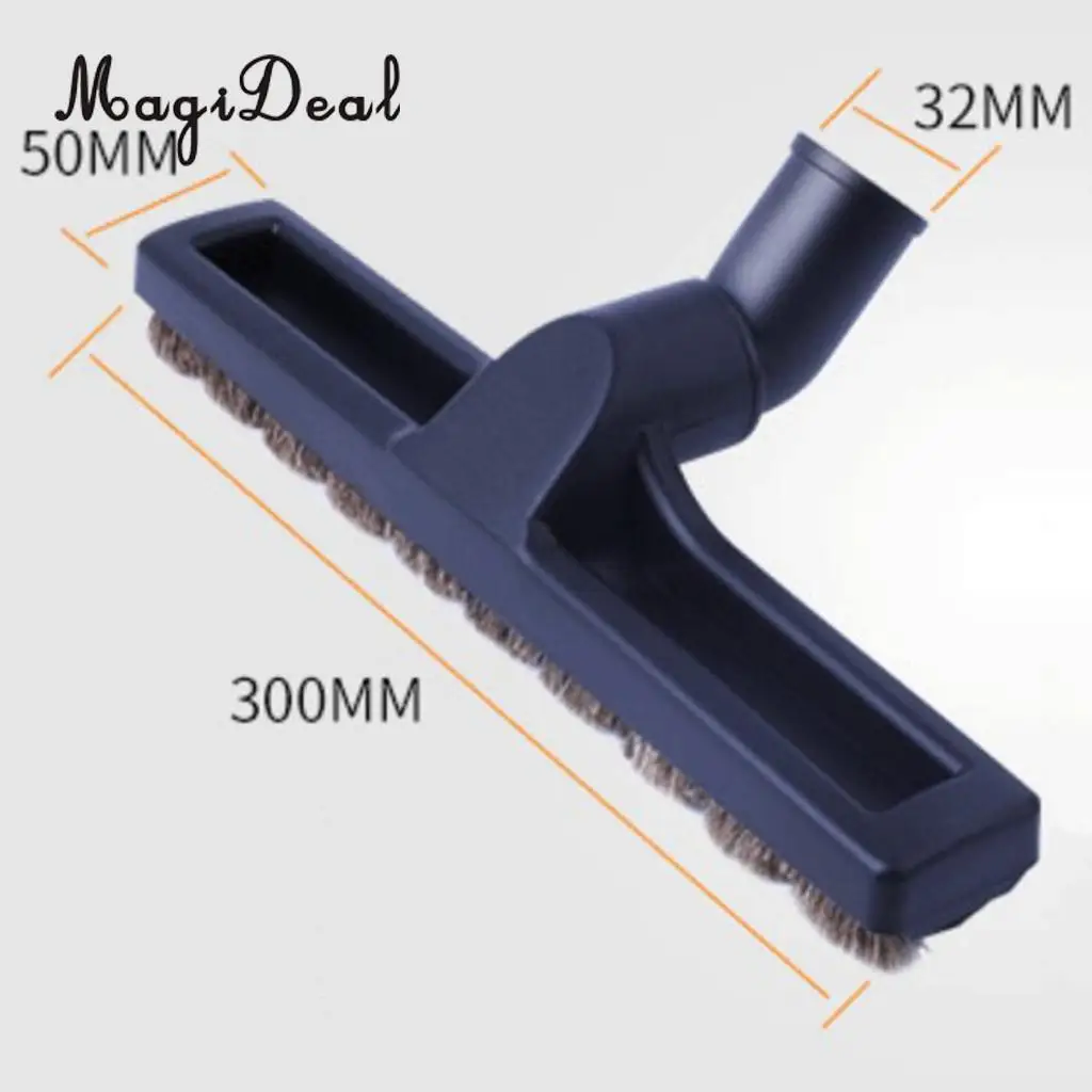  2PCS 32mm/1.25'' Dia. Wheeled Vacuum Cleaner Floor Brushes Carpet Timber Wood Hard Floor Tool Horsehair Brush Head