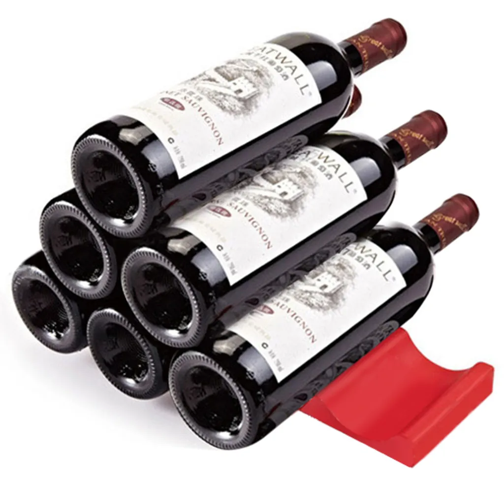 our cherish 2019 red Wine Bottle Organizer Holder Silicone Stacker Cans
