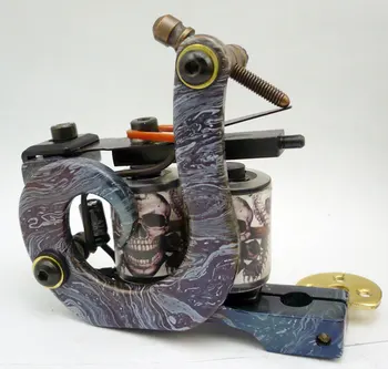 

10Pcs/lot Pro Casting Iron Tattoo Machine 10 Wraps coil stainless steel Tattoos Body Art Gun Coil Machine LPC-ITM-7007