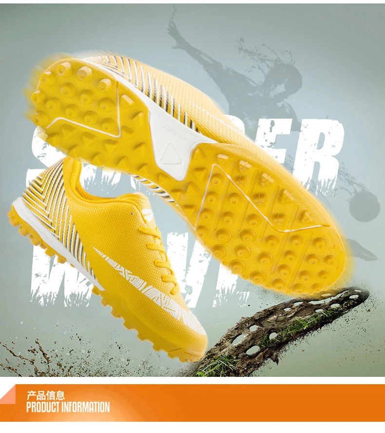 Outdoor Long Spikes Men Soccer Shoes Sneakers Cleats Turf Male Sport Football Shoes Rubber Men Boys Trainers Foot Ball Indoor 3