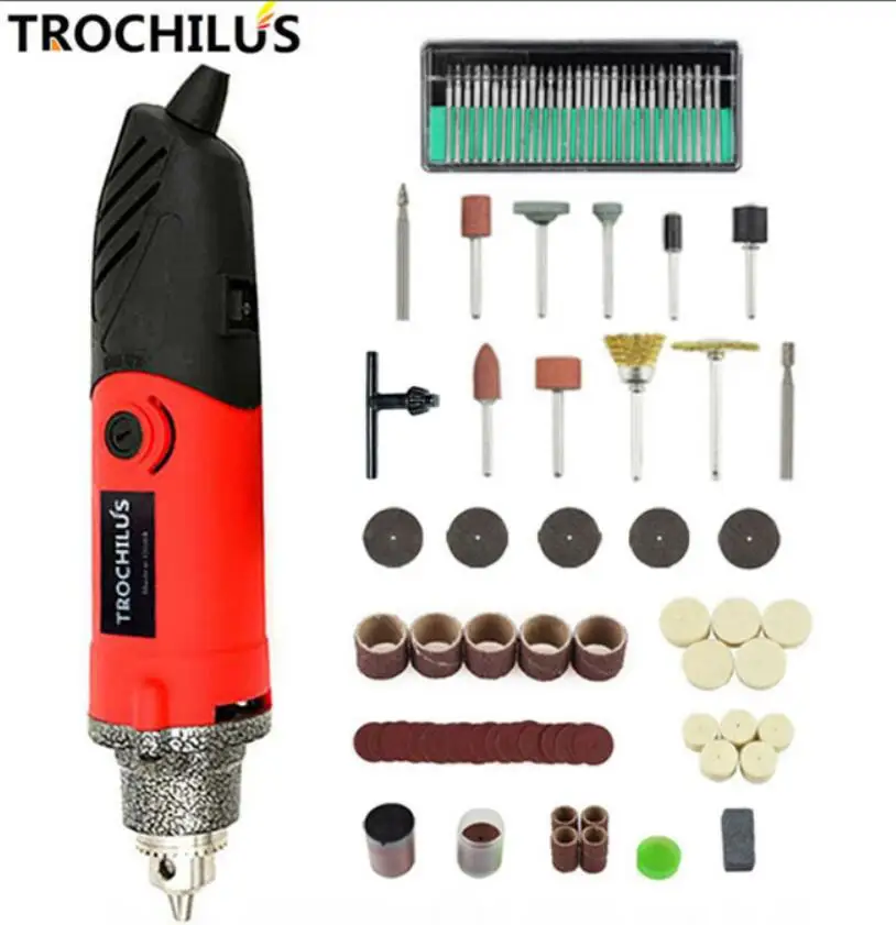 

Trochlius Dremel grinder240W Variable Speed drill machine mini polisher Rotary Electric engraver Power accessories Tools80504