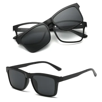 

Eyeglass Frames with Clip On polarized Sunglasses Men Eyeglass Magnetic Clip Sunglasses women Sun Glasses Flip Prescription