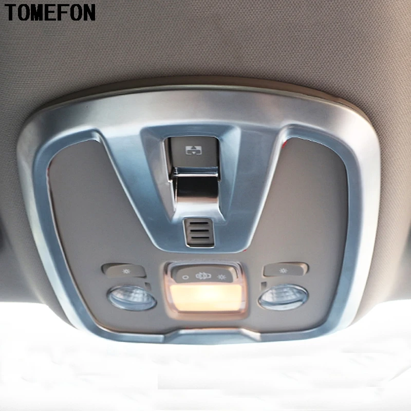 

TOMEFON Car Auto Cover Styling For PEUGEOT 308 2014 2015 2016 ABS Chrome Car Roof Top Reading Lamp Light Accessories Trim