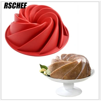 

RSCHEF 1 pcs 9 Inch Hollow Silicone Cake Mold Baking Tools Easy Cleaning Long Life