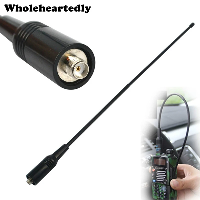 

NA-771 144/430MHZ VHF/UHF Radio SMA-F SMA Female Dual Band Walkie-Talkie Soft Gain Antenna for Baofeng UV-5R BF-888S for Kenwood