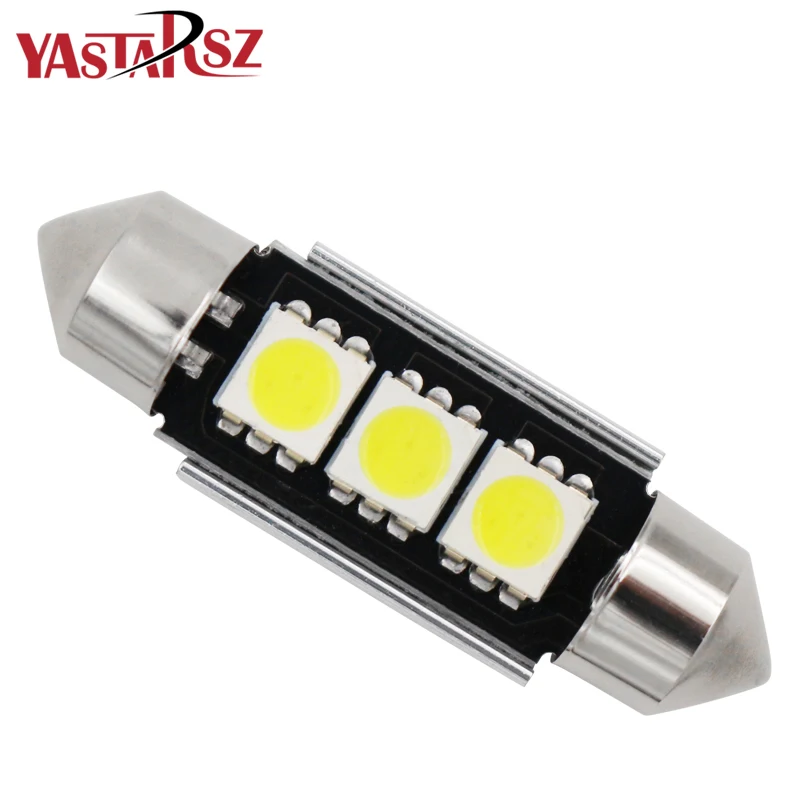 1 шт. 36/39/41 мм C5W 3SMD 3 SMD 5050 светодиодный CANBUS гирлянда лампы номерного знака