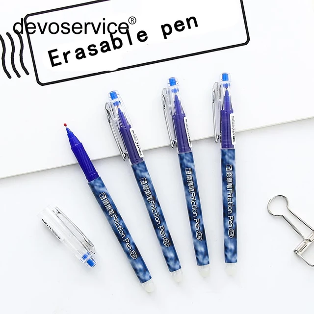 Erasable Pens, Erasable Gel Pens Tip Rub Out Pens With Rubber For