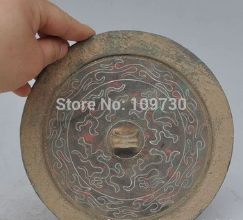 

WBY 001904 8" Chinese Bronze Geomancy Evil spirits Animal that Dragon Bronze Mirrors Statue (A 0319 discount 35%)