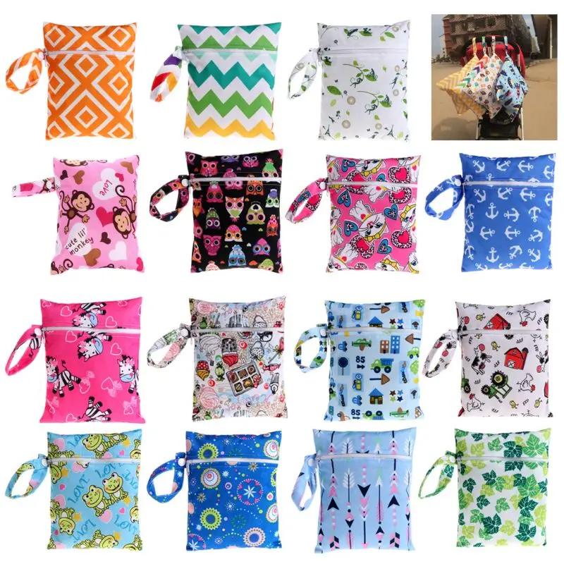 

Reusable Water Resistant Mini Wet bag Pouch For Menstrual Pads Nursing Pads Stroller Makeup