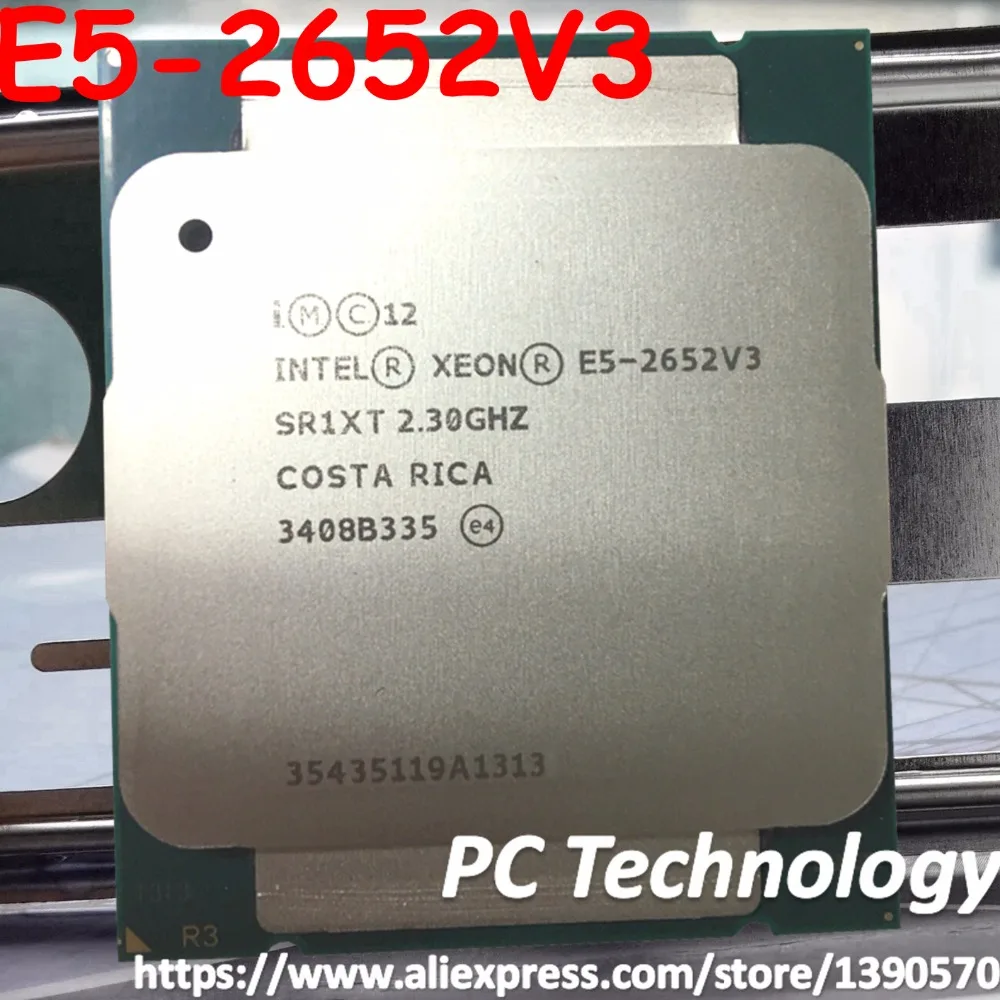 Оригинальный процессор Intel Xeon Φ QS версии 2 30 ГГц 25M 10CORE 105W E5-2652V3 V3 E5 2652V3 2652 |