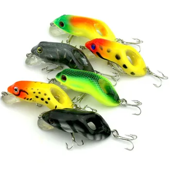 

HENGJIA 60pcs 5.5cm 8.9g diving salmon frog fishing lure bass sneakhead carp trout peche fishing bait pesca fishing tackle