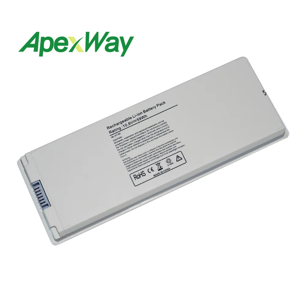 ApexWay Silver 59Wh Laptop Battery for font b Apple b font A1185 A1181 For font b