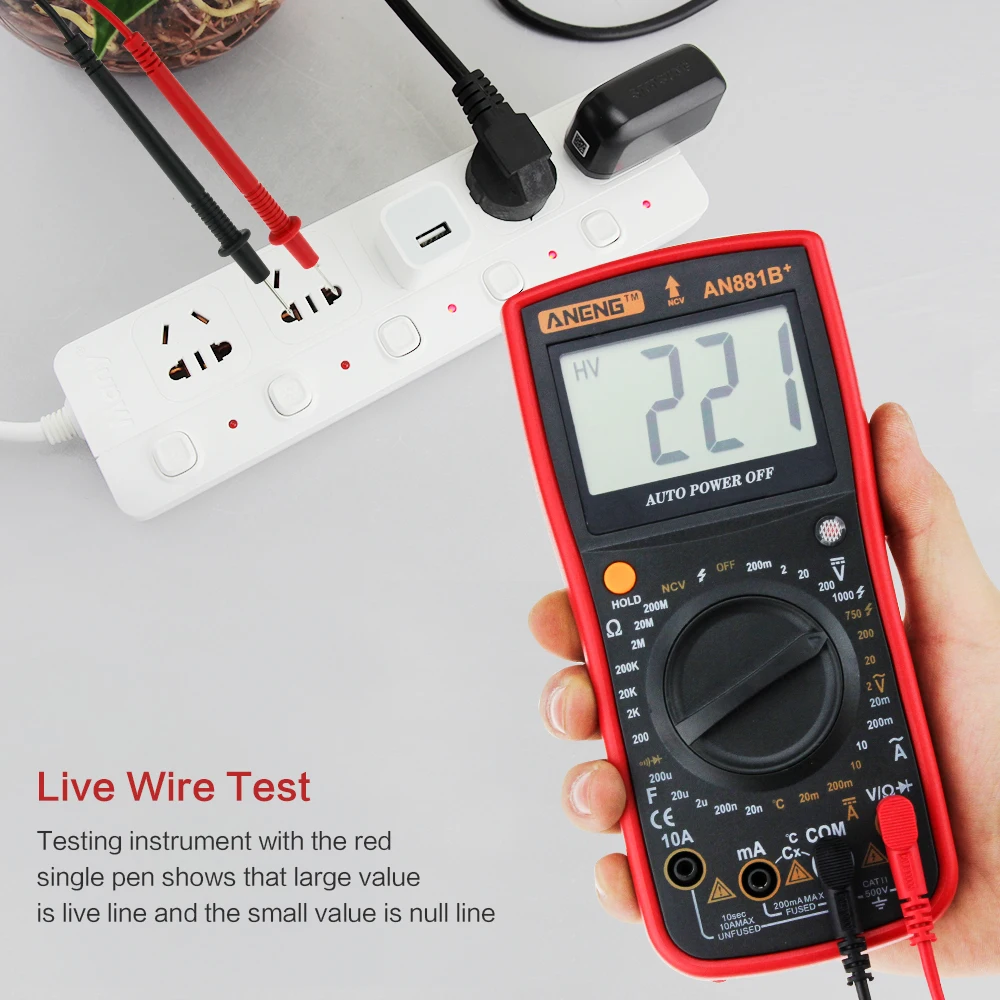 ANENG AN881B+ Digital Multimeter esr meter multimetro power meter battery tester current meter usb tester voltmeter earth