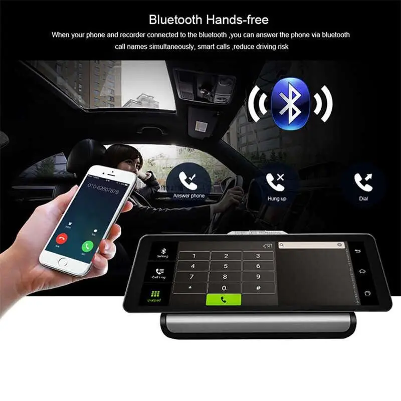 10 Inch 3G  4G Android Car DVR 1080P Video Camera GPS Navigation ADAS Full HD Camcorder Bluetooth WiFi Dual lens 15
